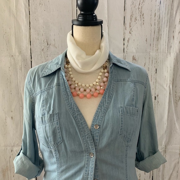 Collar Necklace and Earrings Set- Pink & White - Picture 6 of 10